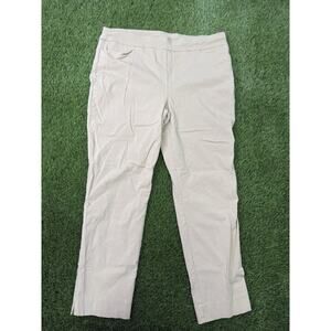 Chico's Women's Beige Straight Leg Dress Pants Solid Regular Size 2R